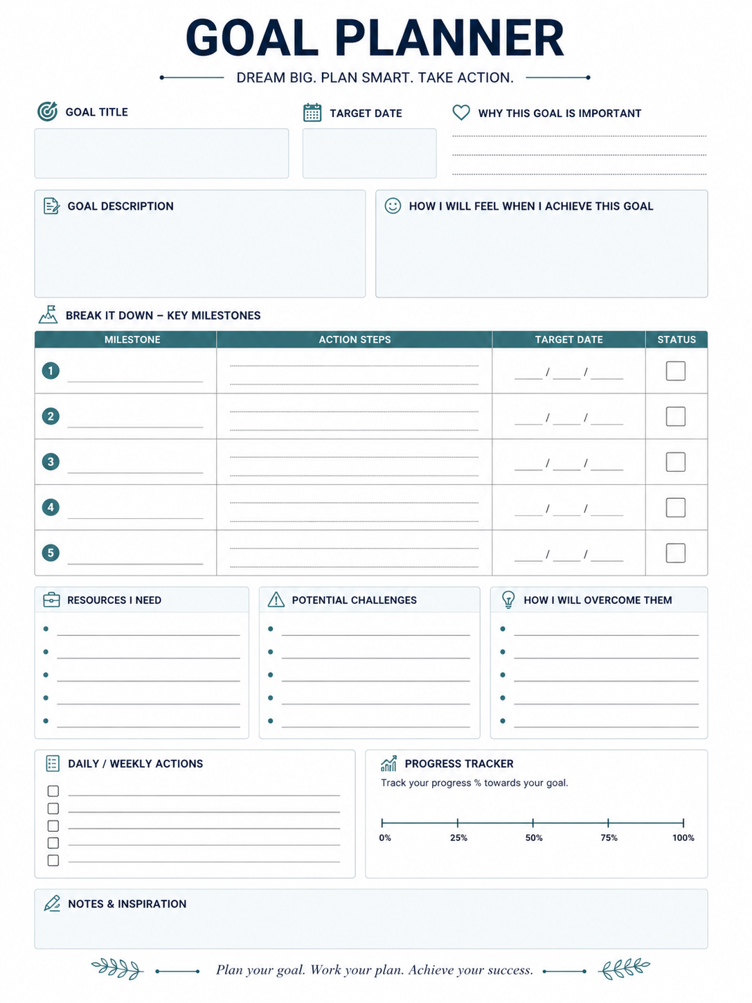 Goal Planner preview